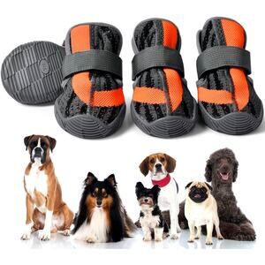 Breathable Dog Mesh Shoes w Straps Size 2 New In Package Hot Pavement Safety